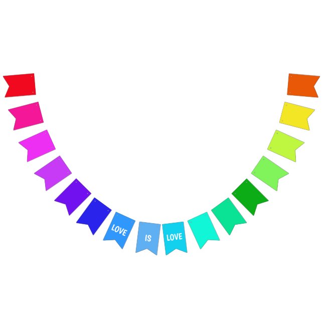 Banderines El amor arcoiris te amarra Personalizar (Todo)