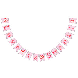 Banderines ¡El amor es dulce! Ducha de novia rosada