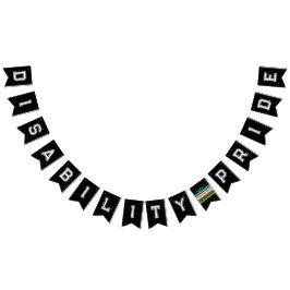 Banderines El arcoiris del orgullo LGBTQ por discapacidad