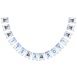 Banderines El Baby Shower de Baby and German Shepherd Boy