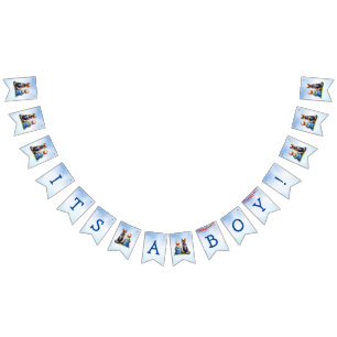 Banderines El Baby Shower de Baby and German Shepherd Boy