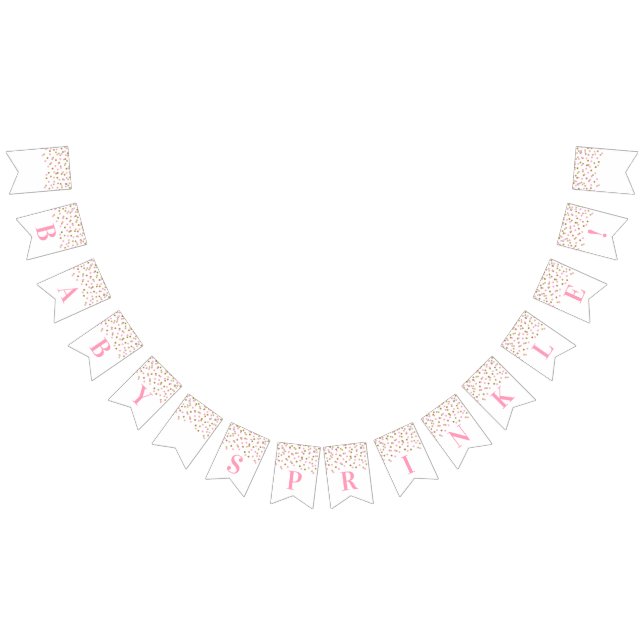 Banderines El bebé asperja confeti rosado del oro de la (Todo)