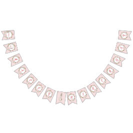 Banderines El clásico Pedro Rosa de Conejo Cumpleaños Floral