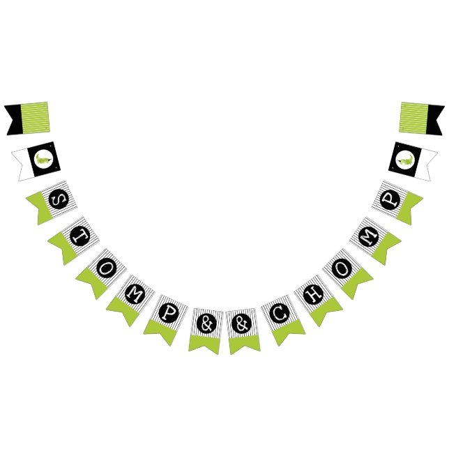 Banderines El cumpleaños del dinosaurio pisa fuerte y Chomp (Todo)