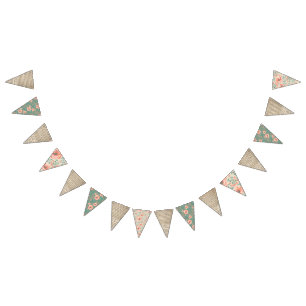 Banderines El EMPAVESADO SEÑALA el guión floral del vintage