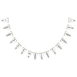 Banderines Él es un un feliz cumpleaños salvaje del monograma