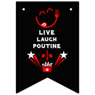 Banderines El Festival de Comida Canadiense La Poutine