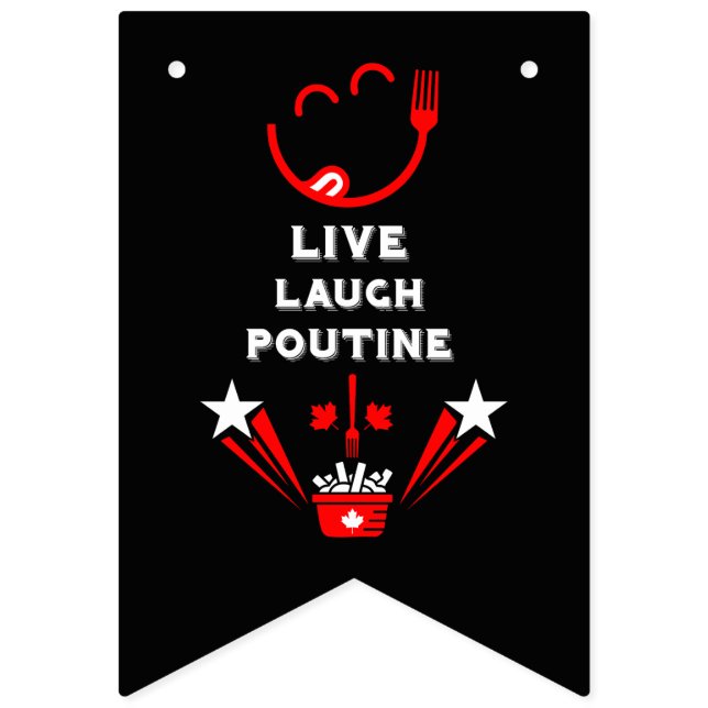 Banderines El Festival de Comida Canadiense La Poutine (Primera bandera)