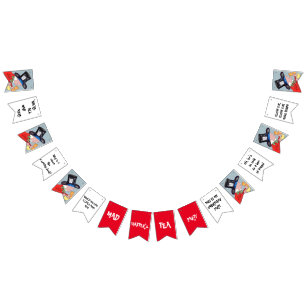 Banderines El Fiesta del té de Mad Hatter