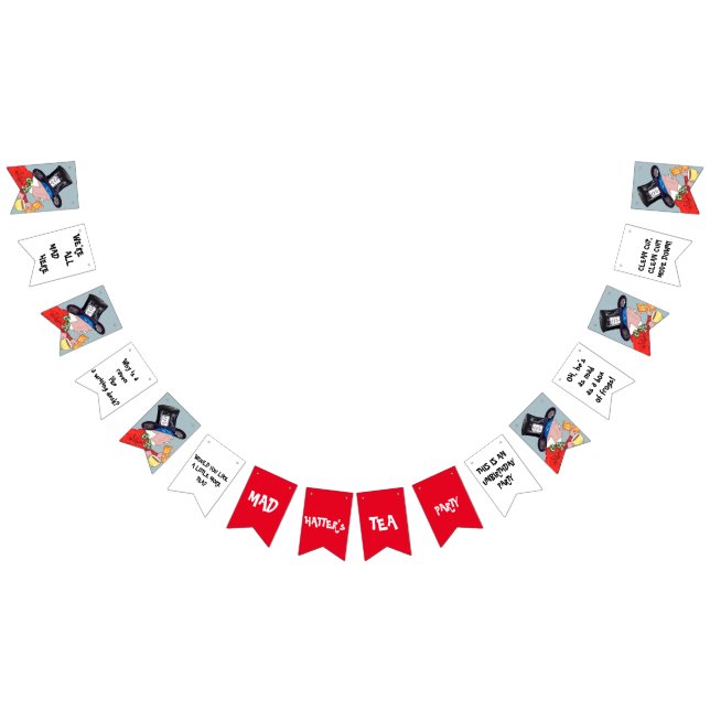 Banderines El Fiesta del té de Mad Hatter (Todo)