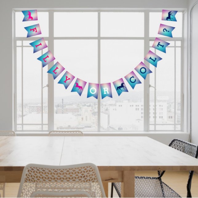 Banderines El género rosa y azul de colta o colt revelan la c (Subido por el creador)