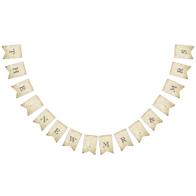 Banderines El nuevo matrimonio Sr. y Sra. Vintage (Todo)