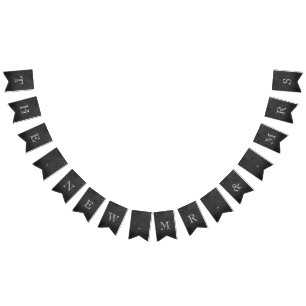 Banderines El nuevo Sr. y la Sra. Chalkboard Boda