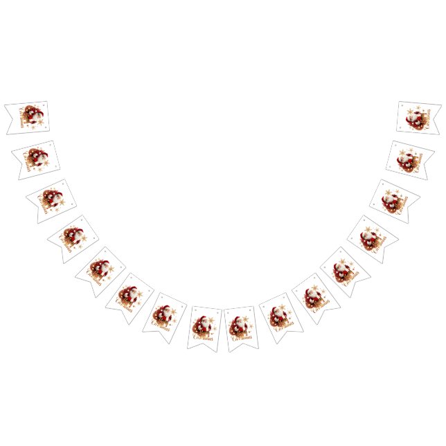 Banderines Elegant Merry Christmas Santa Claus (Todo)