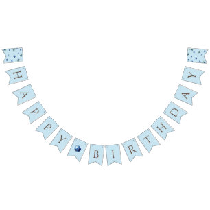 Banderines Elegante acuarela dulce Blue Berry Feliz cumpleaño