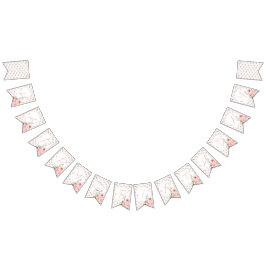 Banderines Elegante acuarela Rosa Chica Rosa Rosa Primer cump