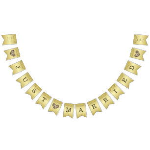 Banderines Elegante boda del Ornate Gold de lujo