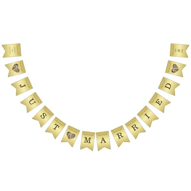 Banderines Elegante boda del Ornate Gold de lujo (Todo)