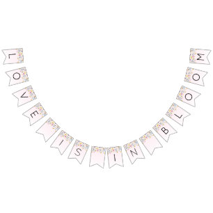 Banderines Elegante Bridal Shower Rosa 