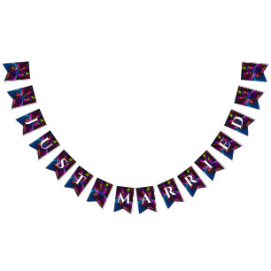 Banderines Elegante Clásico Moderno Patrón Floral #902 Boda