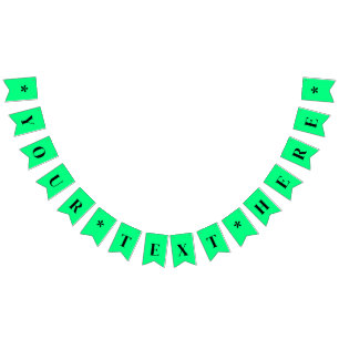 Banderines Elegante Color Verde Primavera Neón Sólido Minimal