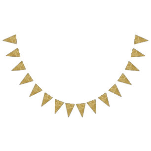 Banderines Elegante diseño textil con un grupo dorado