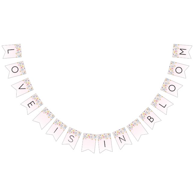 Banderines Elegante ducha de novia rosa rubor  (Todo)