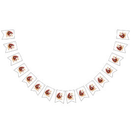 Banderines Elegante Feliz Navidad Santa Claus