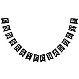 Banderines Elegante Graduado de Felicidades, Diploma Blanco N