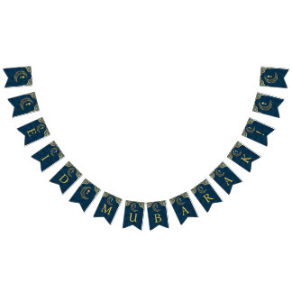 Banderines Elegante Oro Arte Islámico Eid Mubarak Eid