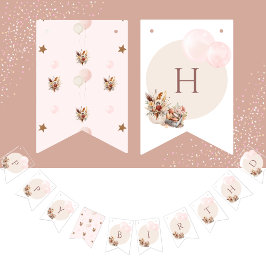 Banderines Elegante patrón bohemio pastel