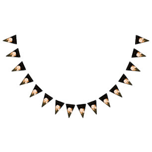 Banderines Elegante Rosa de oro Boda negro