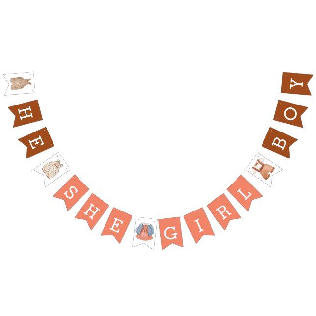 Banderines Ella Chica Niño Género Revelar Coral Marrón (Todo)