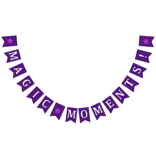 Banderines Encanto caprichoso Magic Purple Halloween Cumpleañ (Todo)