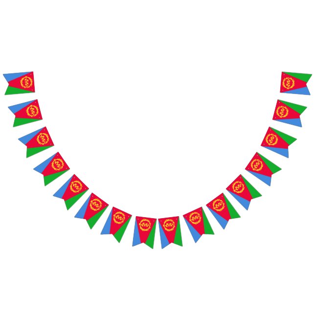 Banderines Eritrea flag bunting banner (Todo)