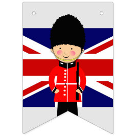 Banderines Es un Baby Shower temático de boy Union Jack