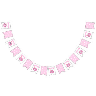 Banderines ¡Es un chica!   Aniversario de los niños conejit