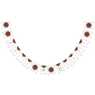 Banderines ¡Es un Chica! Mandala en rojo