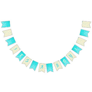 Banderines Es un Chico Verde azulado y Tan Baby Shower