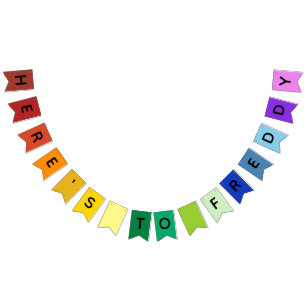 Banderines Es un Fiesta del arcoiris - Nombres personalizados