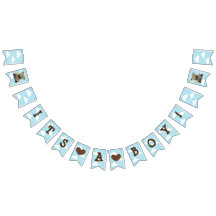 Es un niño nubes azules Teddy Bear Baby Shower