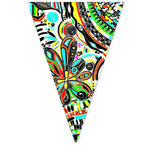 Banderines Esbozo de arte de fantasía - Flores abstractas 3