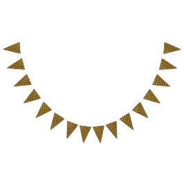 Banderines Escalas de sirenas Art Deco - Negro y oro