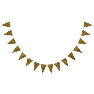 Banderines Escalas de sirenas Art Deco - Negro y oro