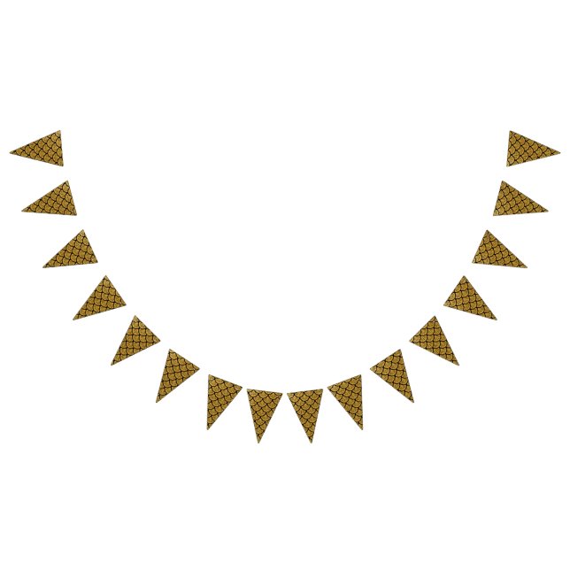 Banderines Escalas de sirenas Art Deco - Negro y oro (Todo)