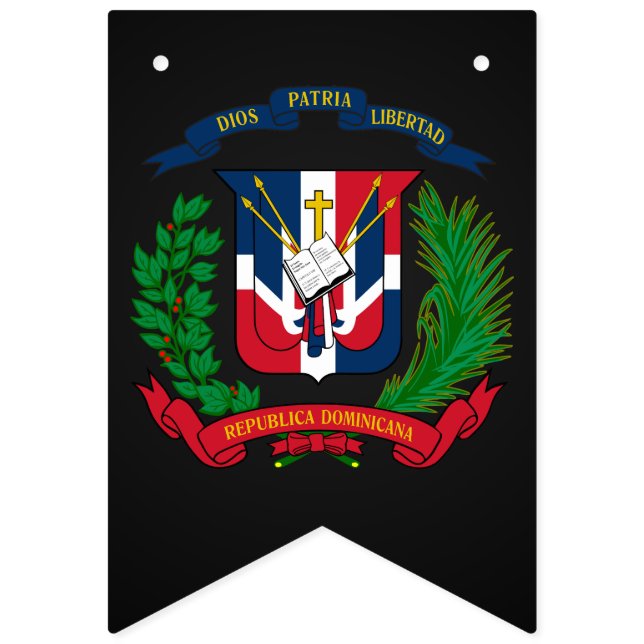 Banderines Escudo de armas dominicano (Primera bandera)