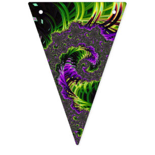 Banderines Espiral morada y verde