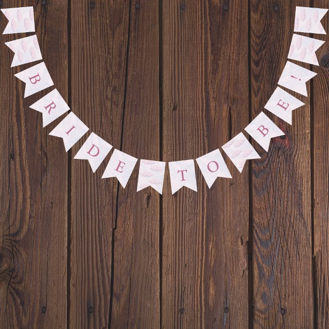 Banderines Está en la Nube 9 Novia soñada para ser ducha de n (On Cloud 9 Bride To Be Bridal Shower Bunting Flags )