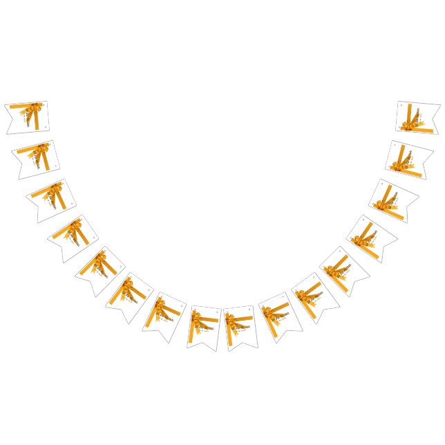 Banderines Estandarte de Bunting Dorado de Temporada (Todo)