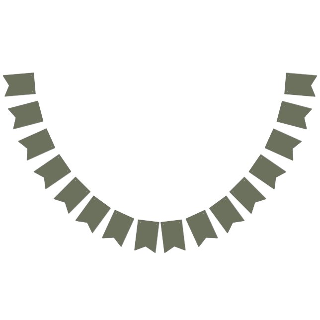 Banderines Estandarte de Bunting Verde Musgo Sólido – Persona (Todo)